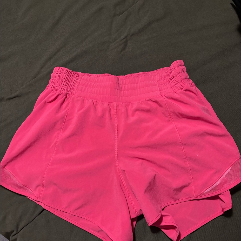 Women's lululemon high rise 4” Pink Shorts